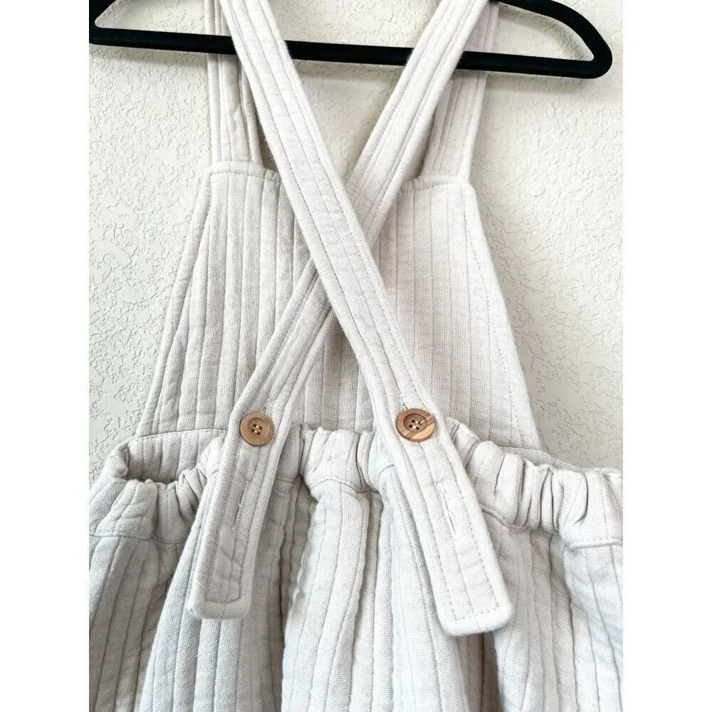 NWT! Fin and Vince Quilted Pinafore Size 8-9Y